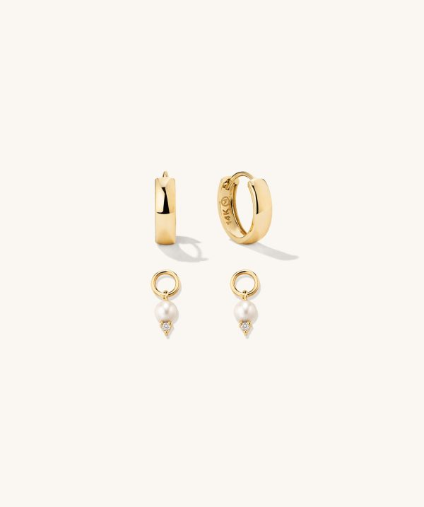 Hoops & Pearl Charms Set - Image 2