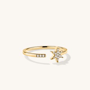 Pavé Diamond Star Open Ring - Image 2