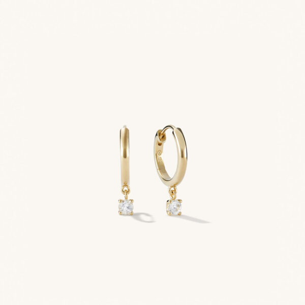 Round Topaz Hoops - Image 2