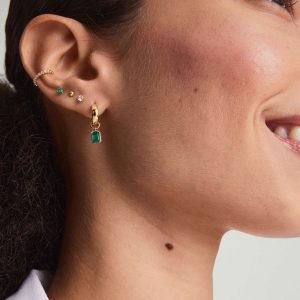 Hoops & Gemstone Charms Set - Image 2