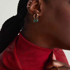 Hoops & Gemstone Charms Set - Image 3