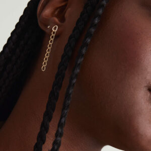 Pavé Diamond Oversized Curb Earrings - Image 4