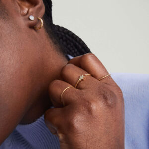 Pavé Diamond Star Open Ring - Image 4