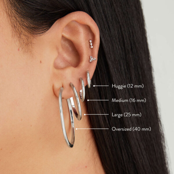 Tube Oversized Hoops - Image 3