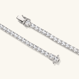 Lab Grown Sapphire Tennis Bracelet - Image 5