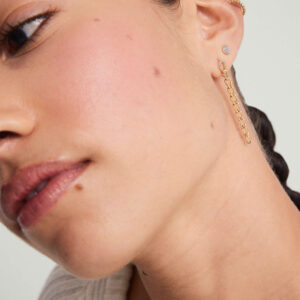 Pavé Diamond Oversized Curb Earrings - Image 2