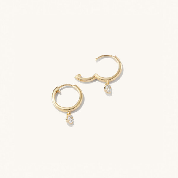 Round Topaz Hoops - Image 5